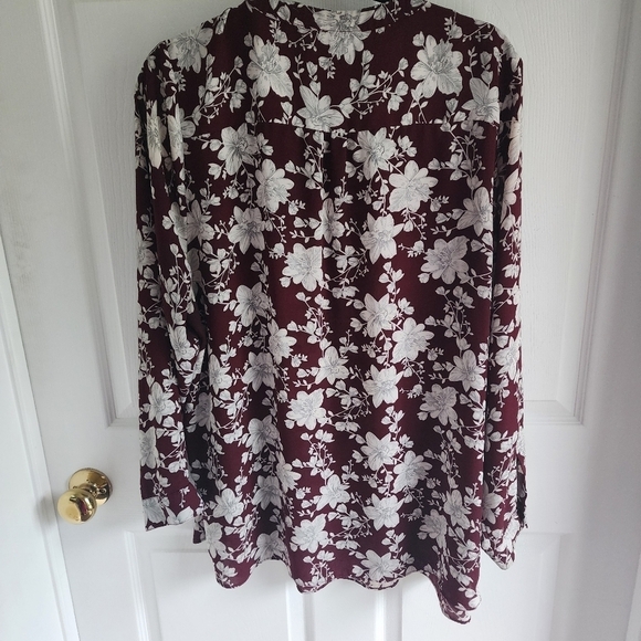 Alfred Sung Floral Print Plus Size Blouse Size XXL - Picture 6 of 7